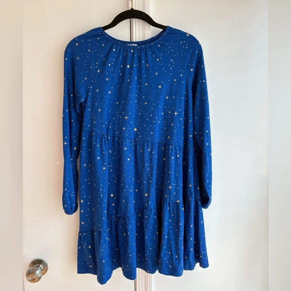 Hanna Andersson Blue Starry Kids Dress size 12